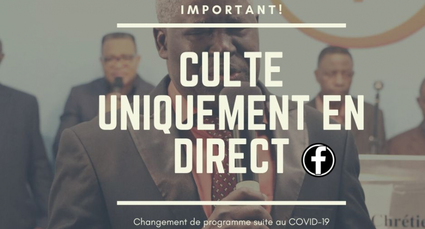 Communiqué important: Changement de programme à cause de COVID-19